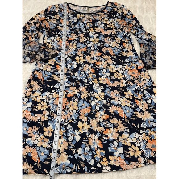 PerSeption Concept Brand Mini Floral Shift Dress Polyester Blend Women's Size M - Picture 8 of 15